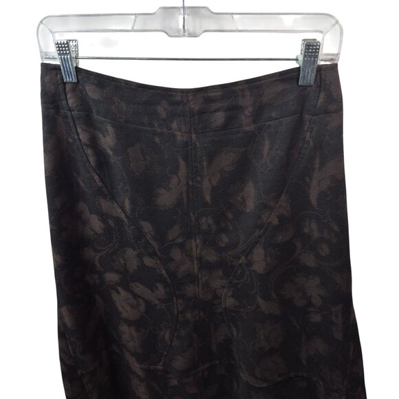 J Jill Skirt Womens 4 Petite Black Brown Wool Blend A Line Pleated Midi Length - Picture 3 of 9